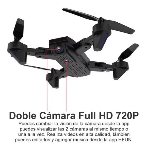 Drone Dm107s Plegable Doble Cámara Wifi Full Hd