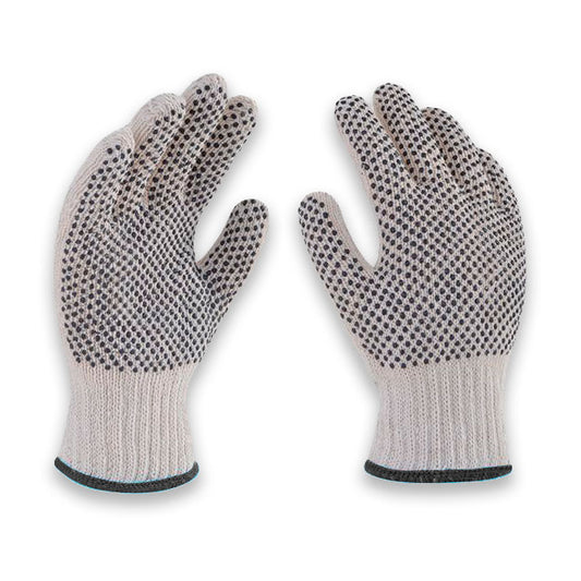 Non-slip pigmented yarn glove 