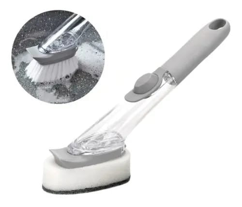 Dishwashing brush with soap dispenser