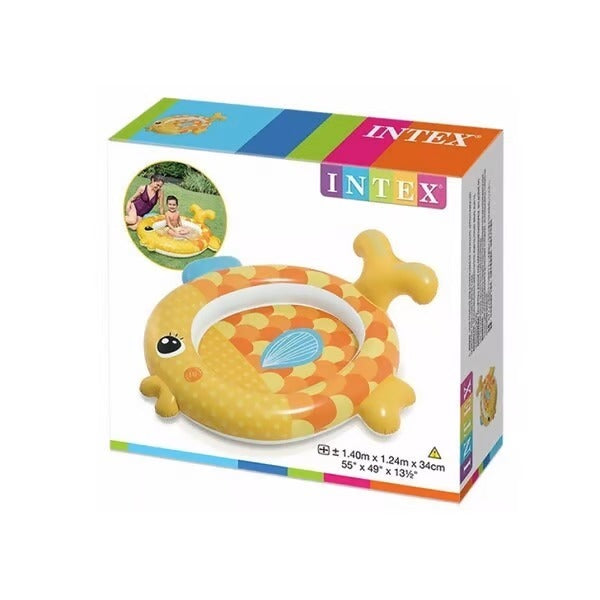 Pincina Intex Con Forma De Pescado Para Niños Medida 1.40 cm x 1.24 cm x 34 cm