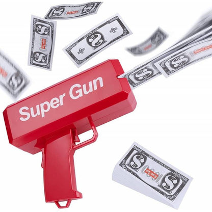 Cash Money Super Gun Party Money Launcher Gun + 50 Bills