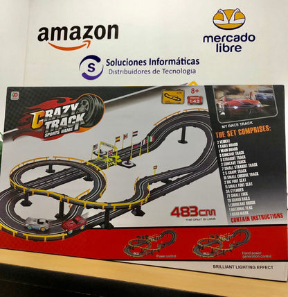 Pista De carro Electrica crazy track 406cm + Envio Gratis