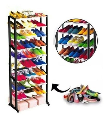 Shoe Organizer 30 Pairs Shoe Rack 10 Levels