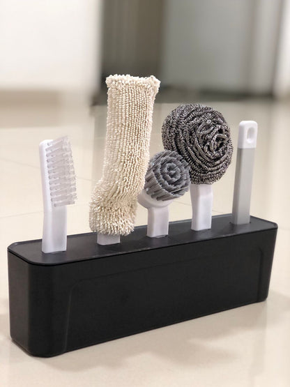 Kitchen cleaning kit with brush holder 