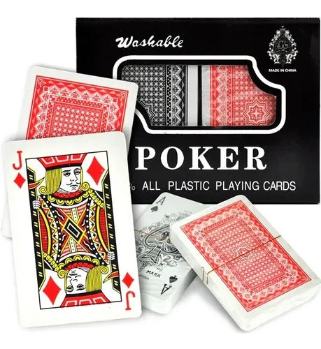 100% Plastic Poker Card Game X 2 Decks