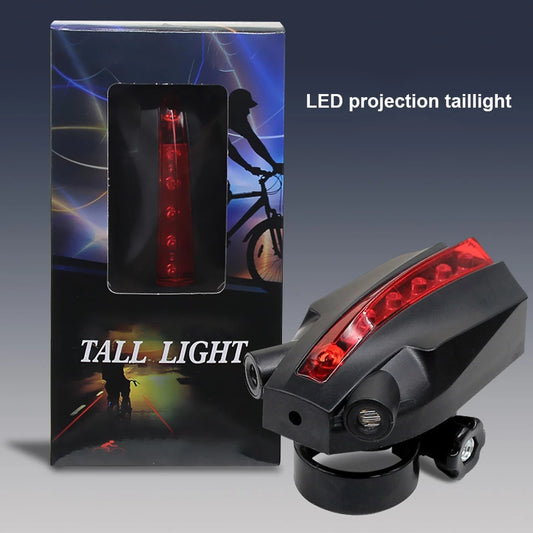 Bicycle Rear Light, Waterproof, LED, 4 Light Modes, Projector Light 