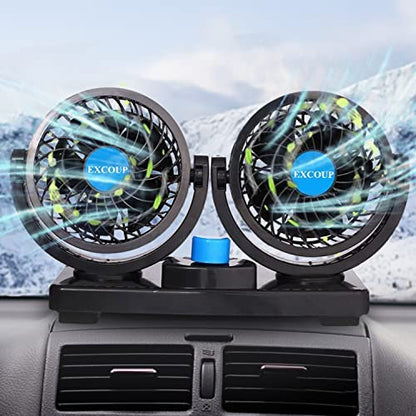 2 in 1 Car Fan 360 Rotating + Free Shipping