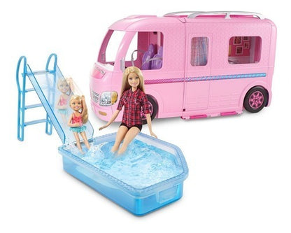 Supercaravana De Barbie Camper Con Piscina Y Tobogán