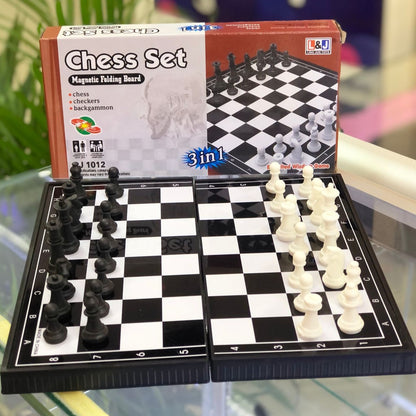 Magnetic Chess Set Made of Pasta 24x24 3 in 1 