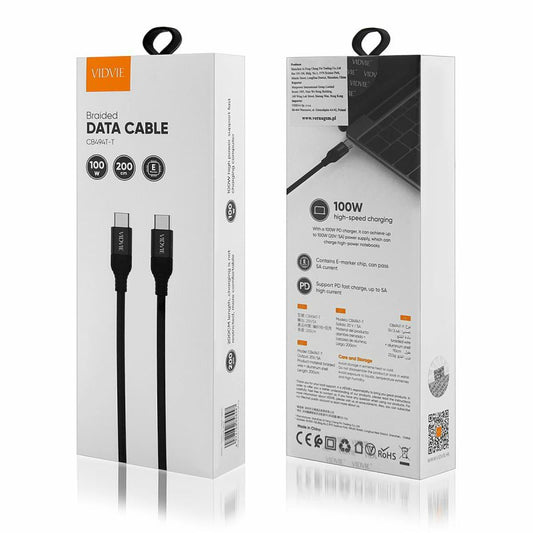 Vidvie Smart Type C to Type C Charging Cable for Cell Phone