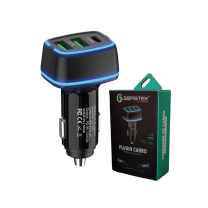 Sofistek 3 Port Car Cell Phone Charger 