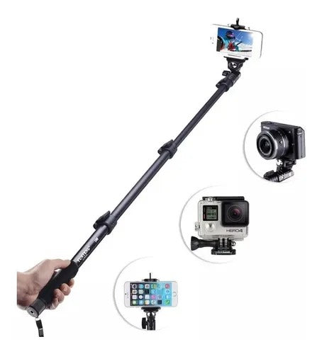 Selfie stick with bluetooth for cell phone 