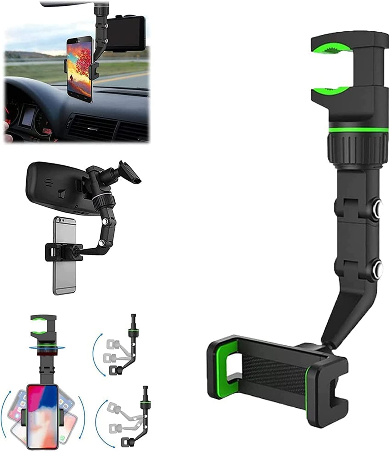 Rearview Mirror Phone Holder + Free Shipping 