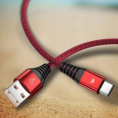 USB Cable for Cell Phone Type C Nylon Braided