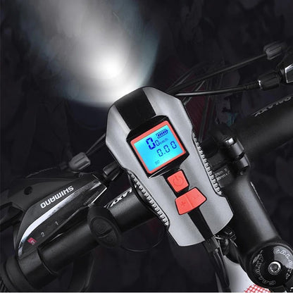 Odómetro Velocimetro Luz Y Pito Bicicletas 350 Lumens 3 En 1