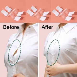 Double-sided adhesive tape for necklines