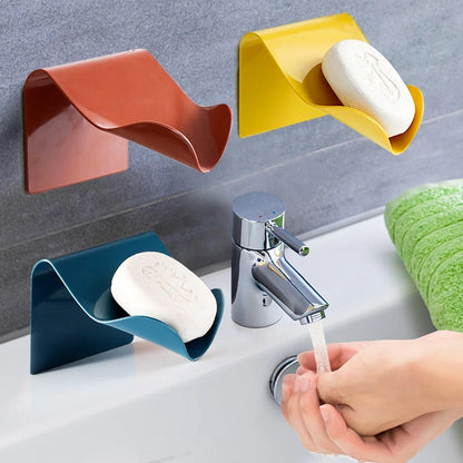 Self-adhesive soap holder for wall