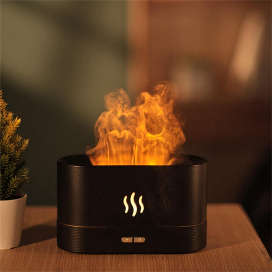 Mist Humidifier, Silent Flame Night Light