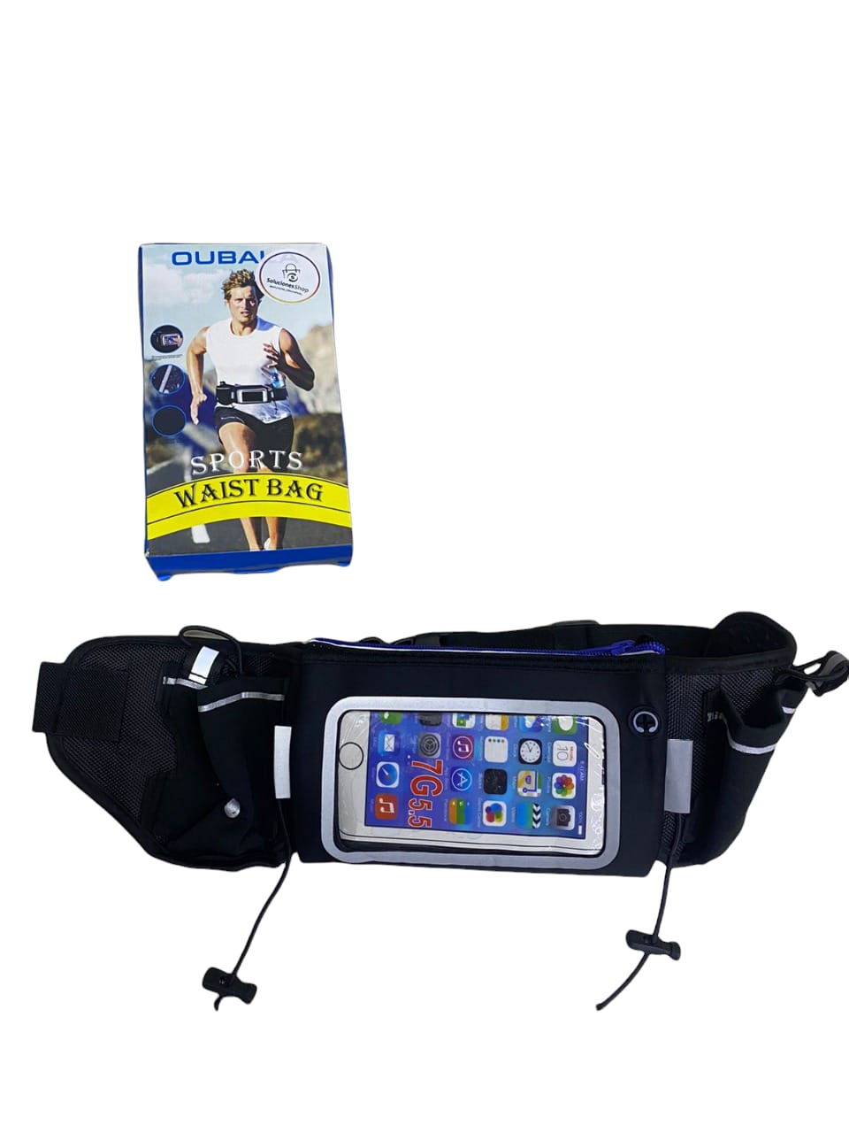 Slim Waterproof Sports Cell Phone Pouch with Water Bottle Holder