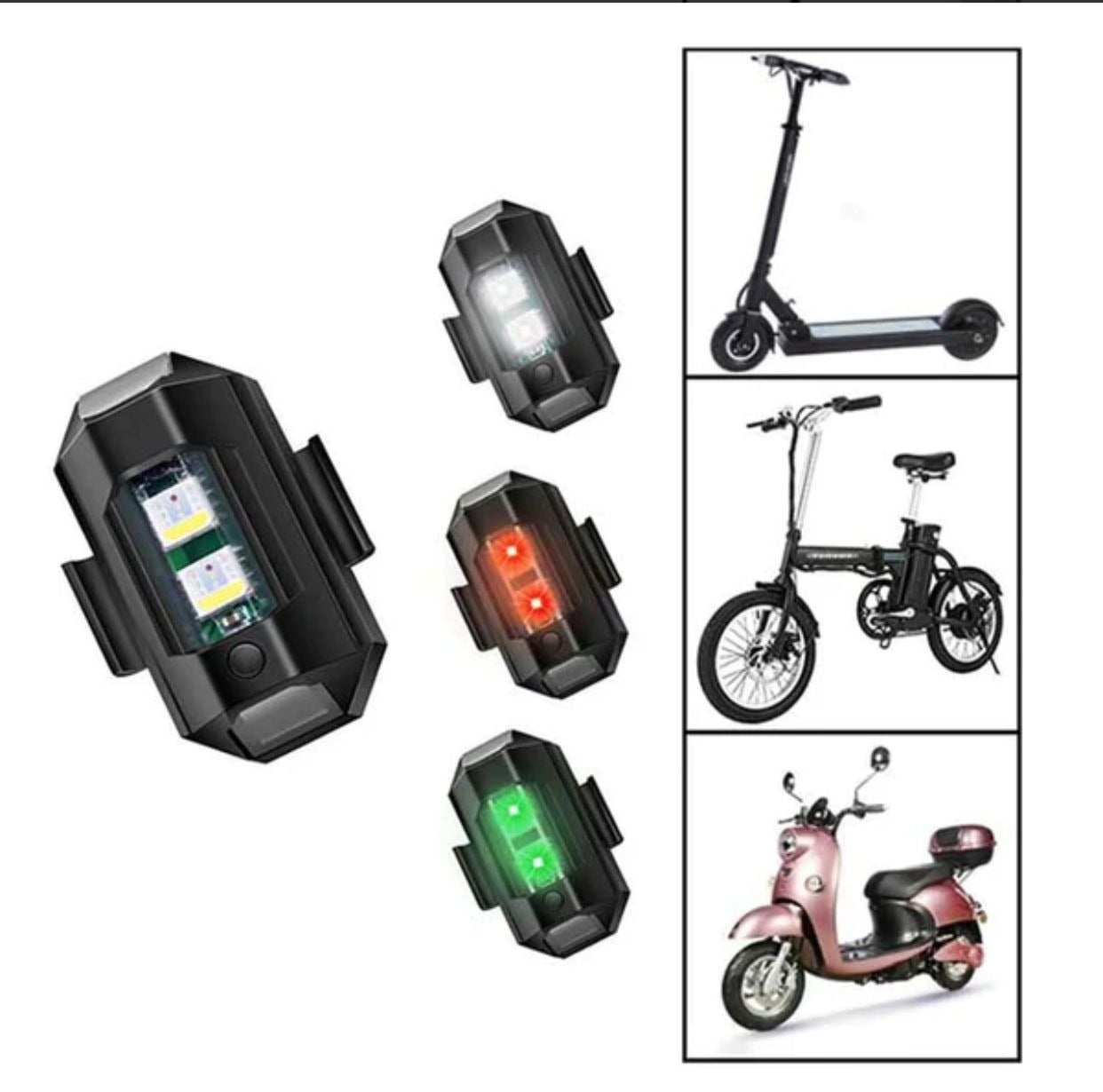 Flashing Rear Light for Bicycle, Motorcycle or Car 