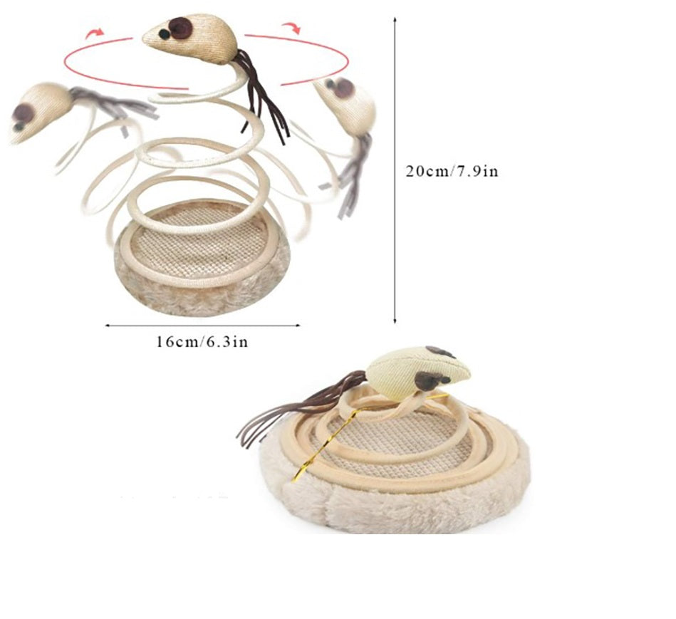 Interactive Spiral Spring Cat Toy