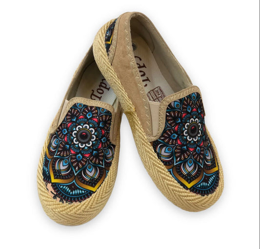 Moccasin Shoes for Women Mandala Camel