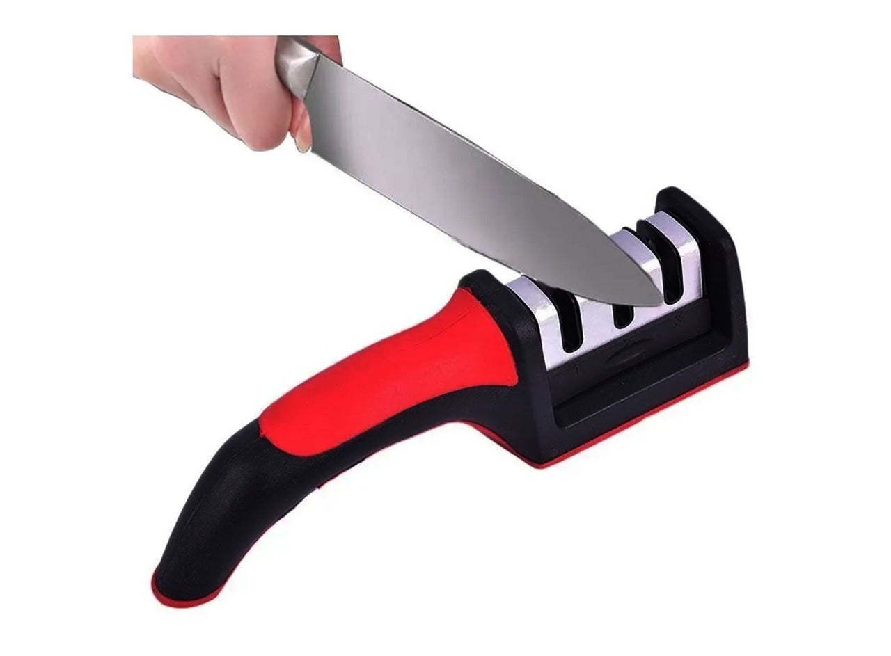 Knife Sharpener Steel Ergonomic Handle Grinder