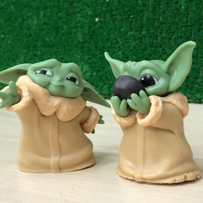 Kit De Muñecos Baby Yoda Por 6 Unidades + Envio Gratis