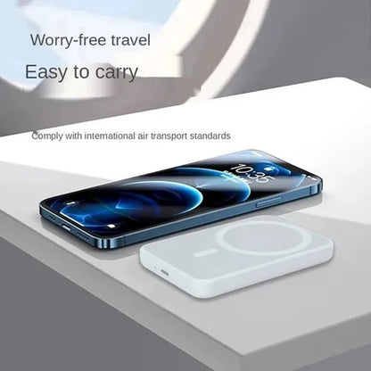 Portable Magnetic Wireless Power Bank Rechargeable For Cell Phone 5000mah