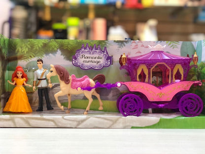 Toy Horse Carriage for Girls with Dolls 