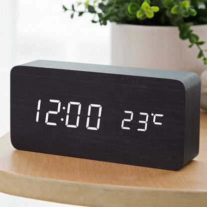 Digital Alarm Clock With Wooden Design 30 CM + Free Shipping