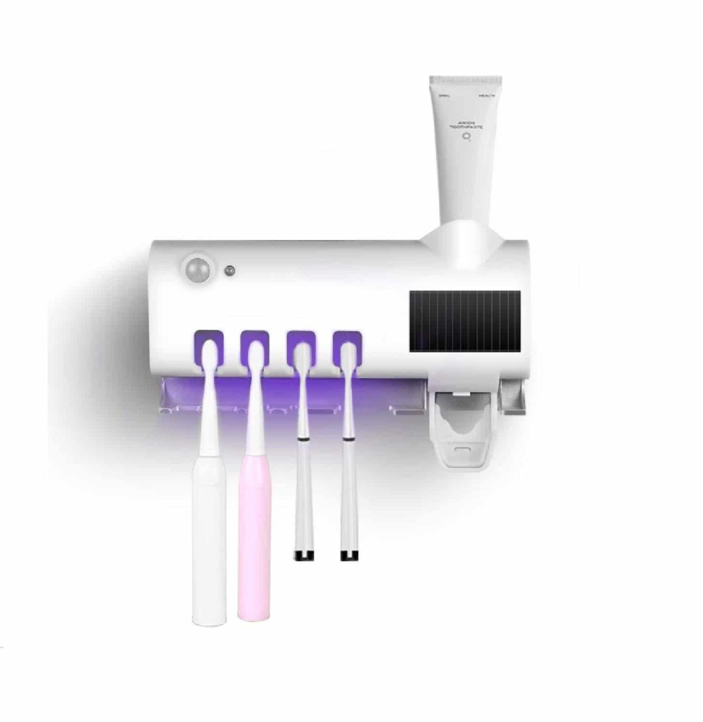 Soporte Esterilizador Cepillos + Dispensador Crema Dental