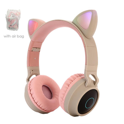 Bluetooth Headband Headphones with LED Light