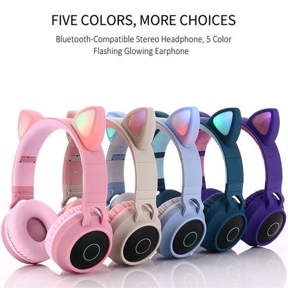 Bluetooth Headband Headphones with LED Light