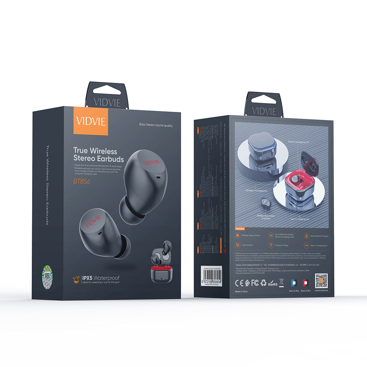 Vidvie Sport Waterproof Bluetooth Earbuds Headphones