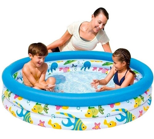 Round inflatable pool