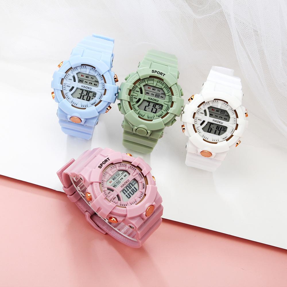 Digital Sports Watch Waterproof in Pastel Colors