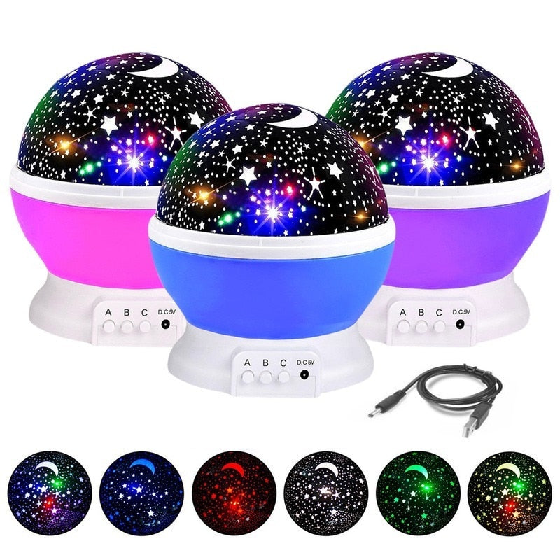 Rotating Star Projector Lamp + Free Shipping 