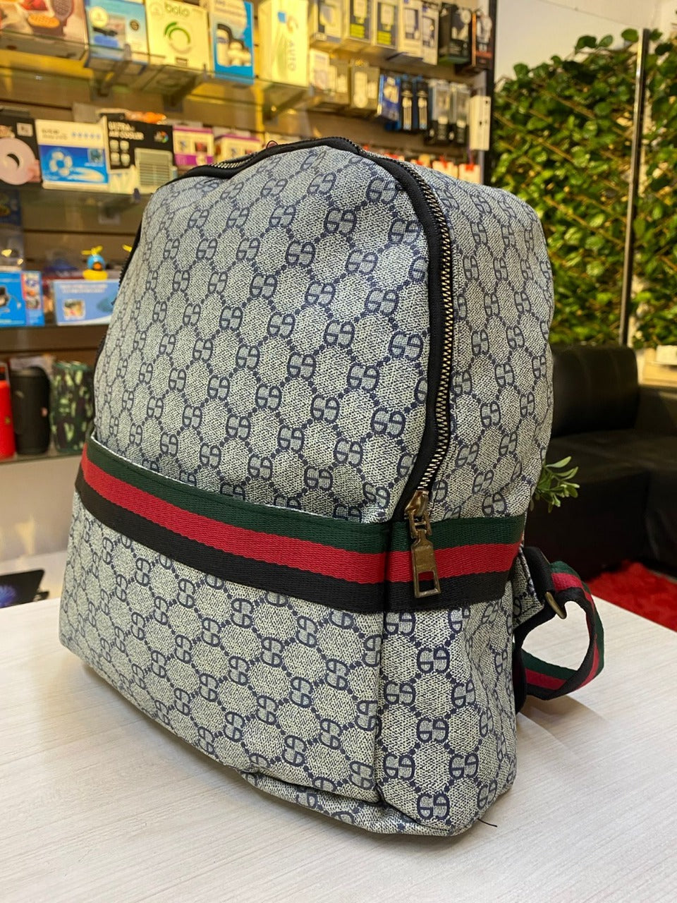 Gucci-style ladies' backpack suitcase