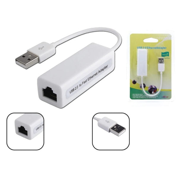 Adapter For Pc Usb 2.0 To Ethernet Windows - Mac