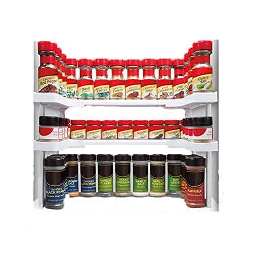 Condiment, cosmetic, medicine and supplement organizer rack 64 pieces