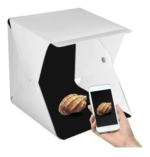 Foldable Light Box for Cell Phone Photo Studio Black and White Background