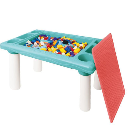 Multifunctional toy lego block table measures 48*30*27cm