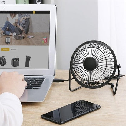 Mini metal table USB fan