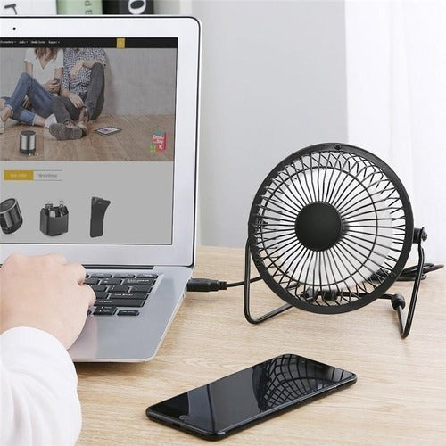 Mini ventilador usb de mesa metalico