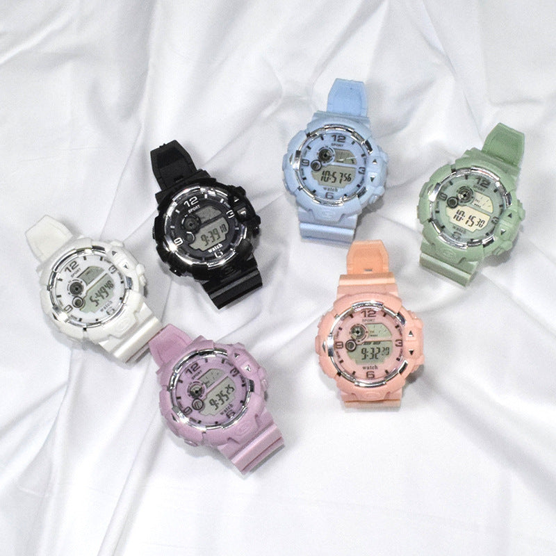 Digital Sports Watch Waterproof in Pastel Colors