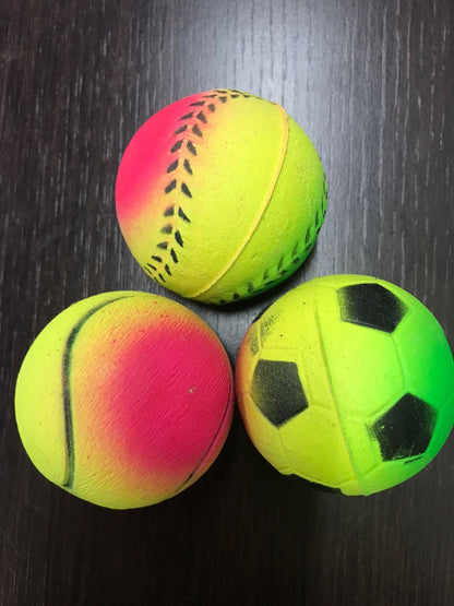 Rubber balls for dogs with designs