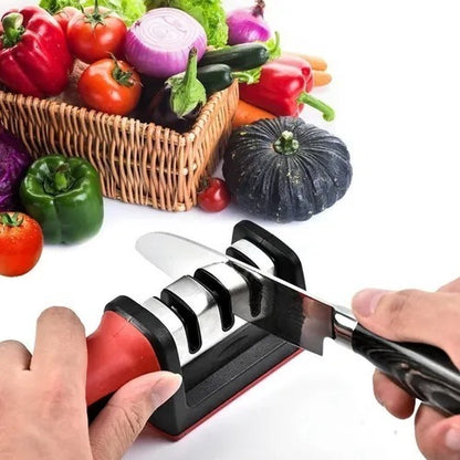 Knife Sharpener Steel Ergonomic Handle Grinder