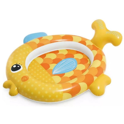 Pincina Intex Con Forma De Pescado Para Niños Medida 1.40 cm x 1.24 cm x 34 cm