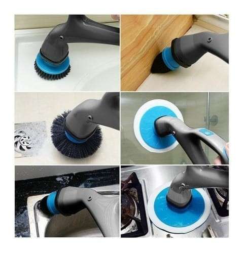 Rechargeable Cleaning Scrubber Brush 4 Heads